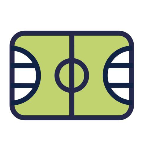 Basketball Court Free Png Icon (silver, white, navy, black)