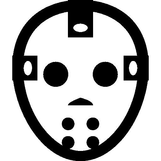 Jason Voorhees Mask Transparent Background (white, silver, black, gray)