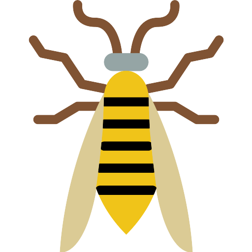 Wasp Png Clipart (olive, gold, gray, black, silver)