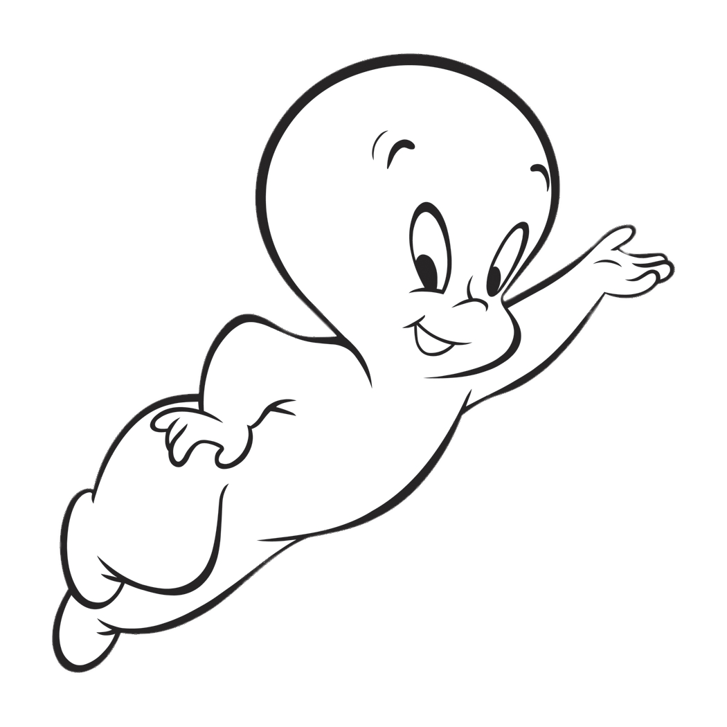 Casper Cute Ghost Png Cutout (gray, white)