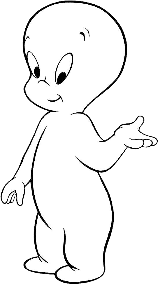 Casper Cute Ghost Png Hd Image (black, lavender, white)