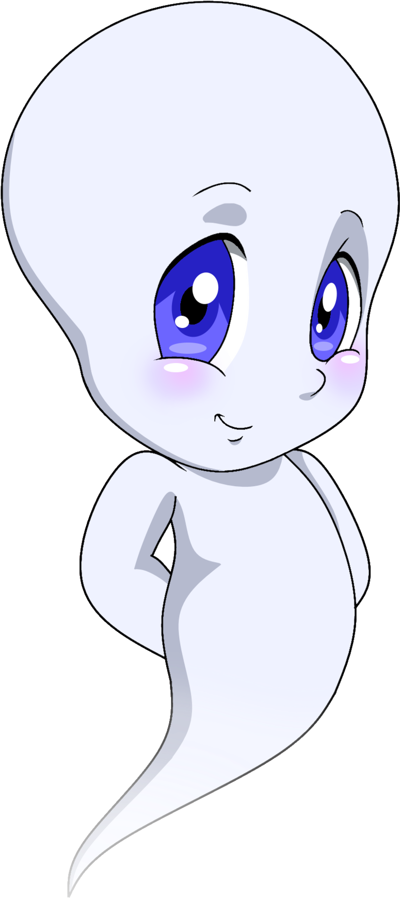 Casper Cute Ghost Png Pic (black, lavender, white)