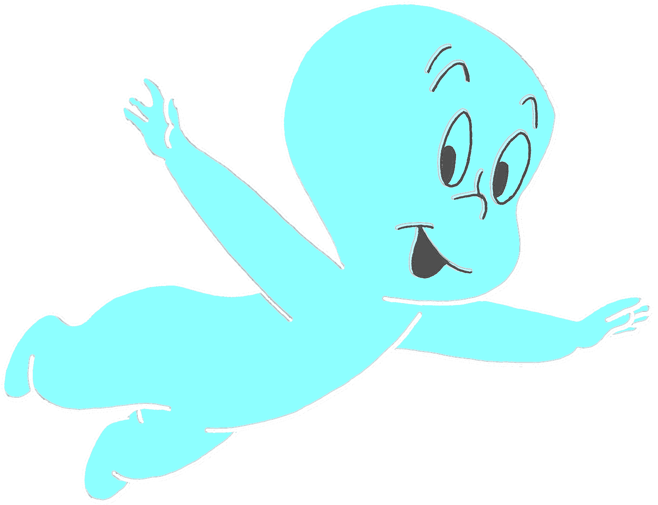 Casper Png Clipart (greenish blue, black)