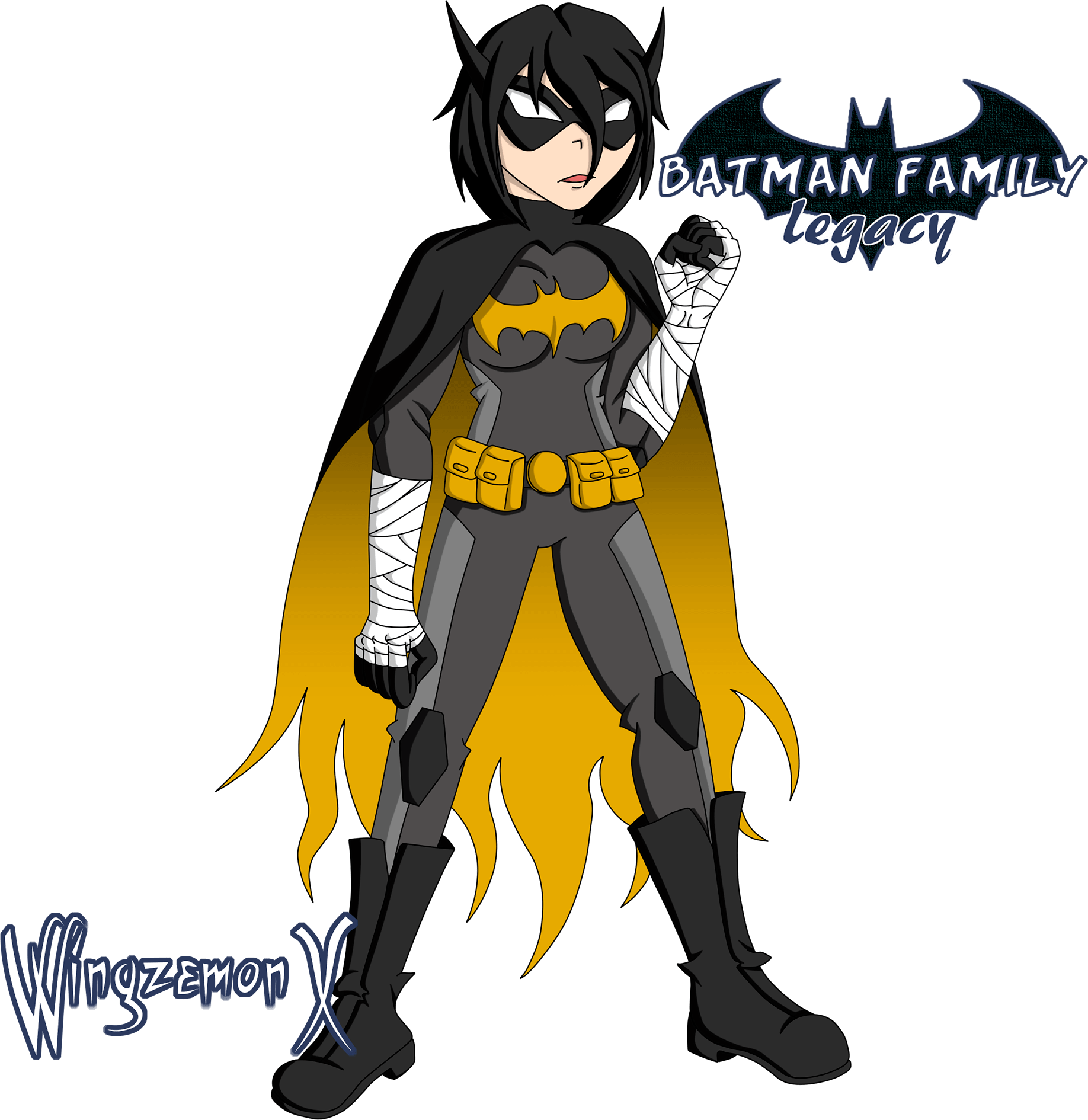 Cassandra Cain Png Pic (black, gray, orange)