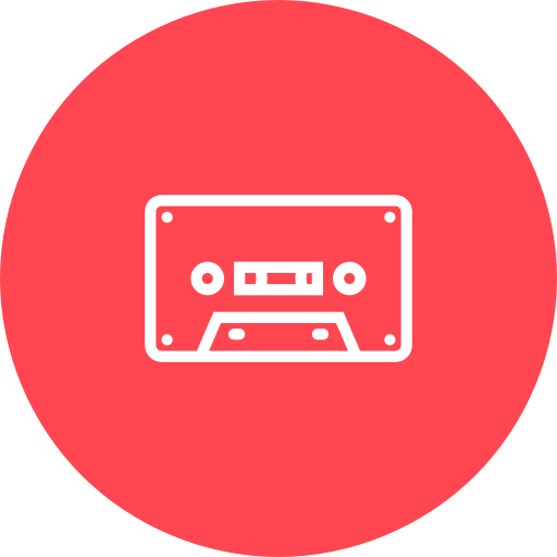 Cassette Tape Icon  Free Nobackground Png Icon Download (salmon, black, white)