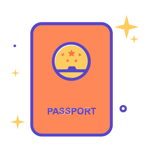 Passport Free Png Icon (salmon, black, indigo, gray)