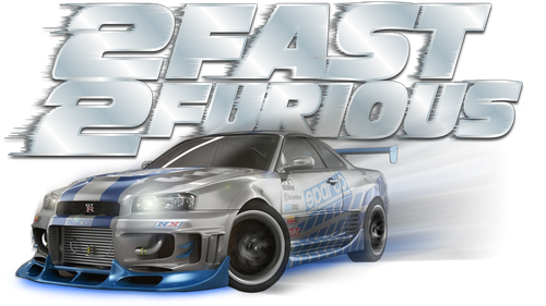 Fast And Furious Png File (black, silver, lavender, white)