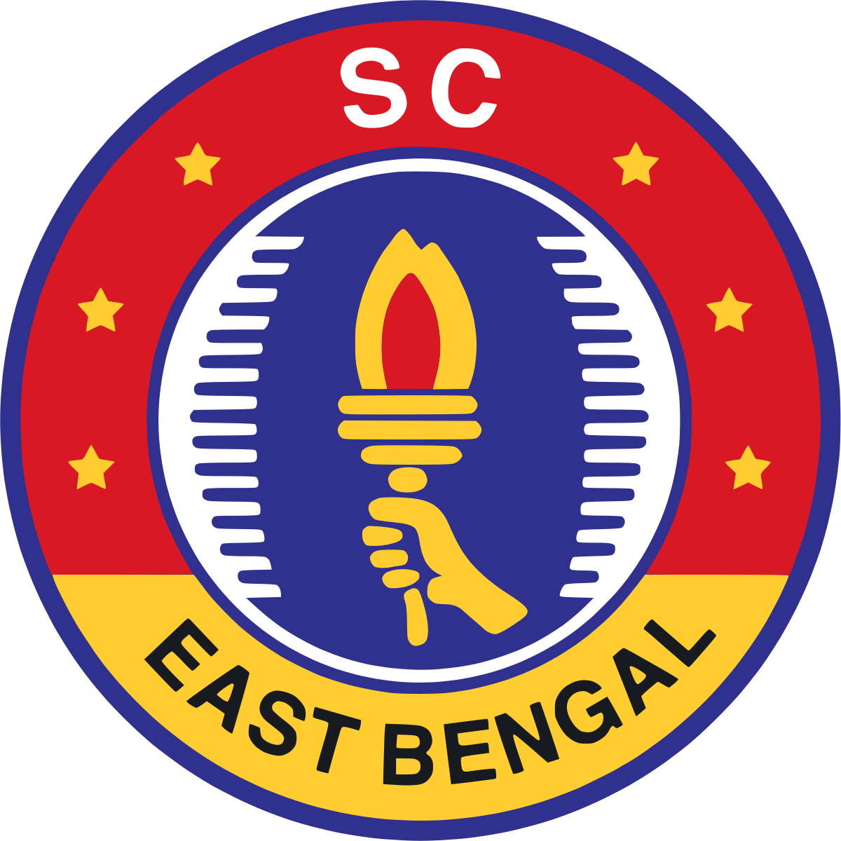 East Bengal F.C Png File (gold, indigo, white, red, black)