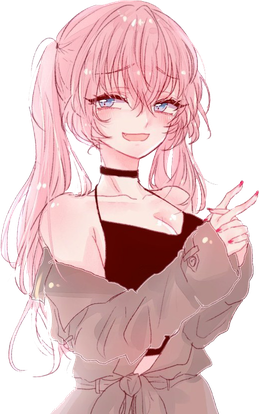 Pastel Anime Girl Png Transparent Picture (black, silver, maroon, beige)