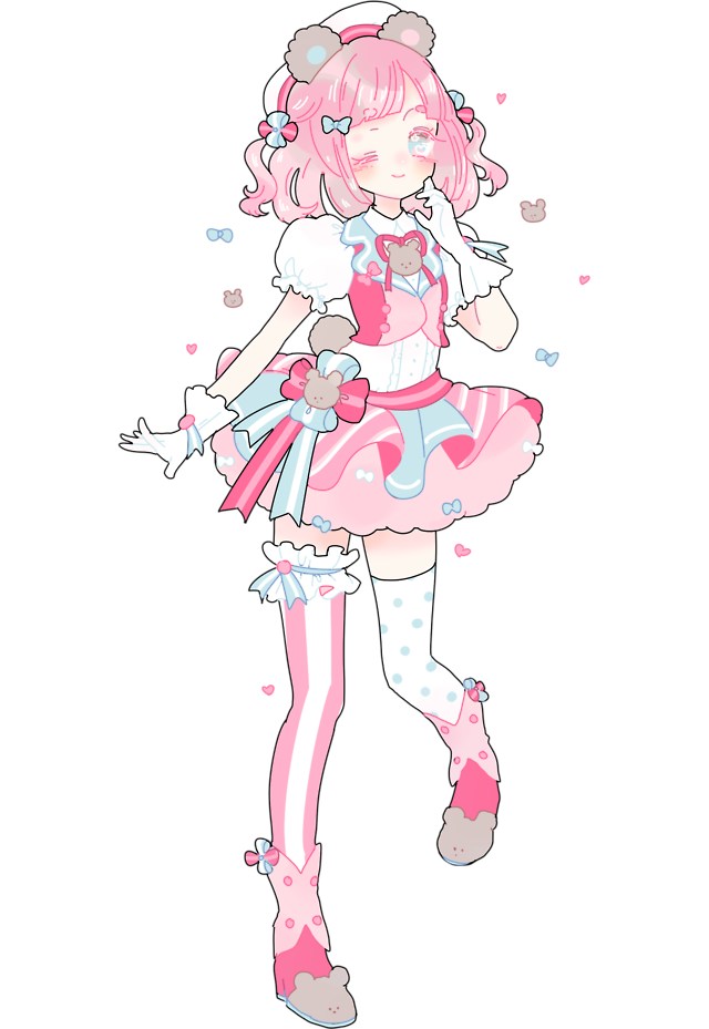 Pastel Anime Girl Transparent Images Png (black, pink, white, beige)