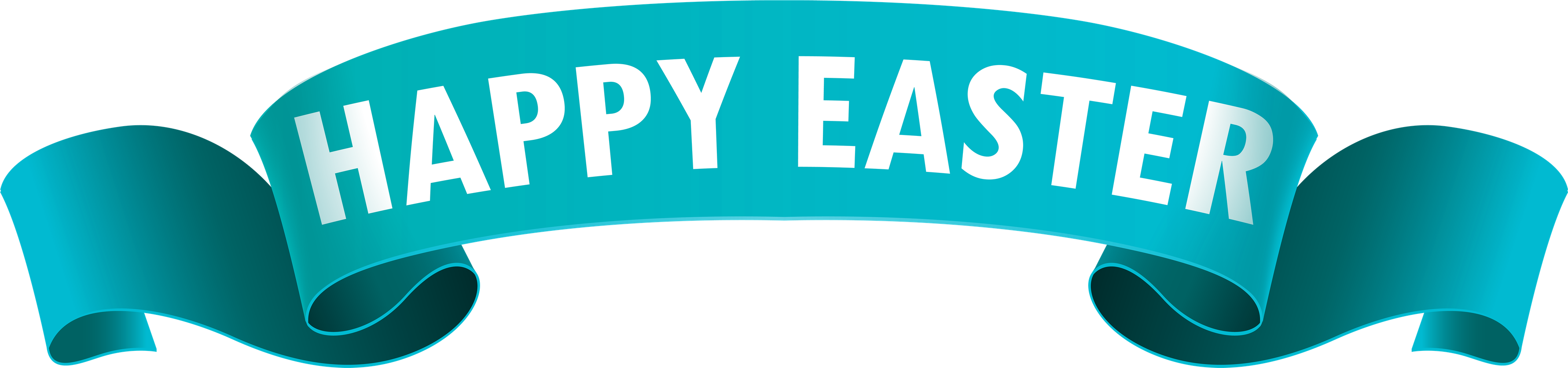 Easter Banner Png Clipart (black, white, teal, greenish blue)