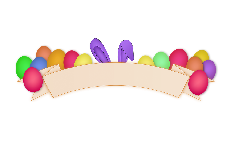 Easter Banner Png Photos (black, beige)