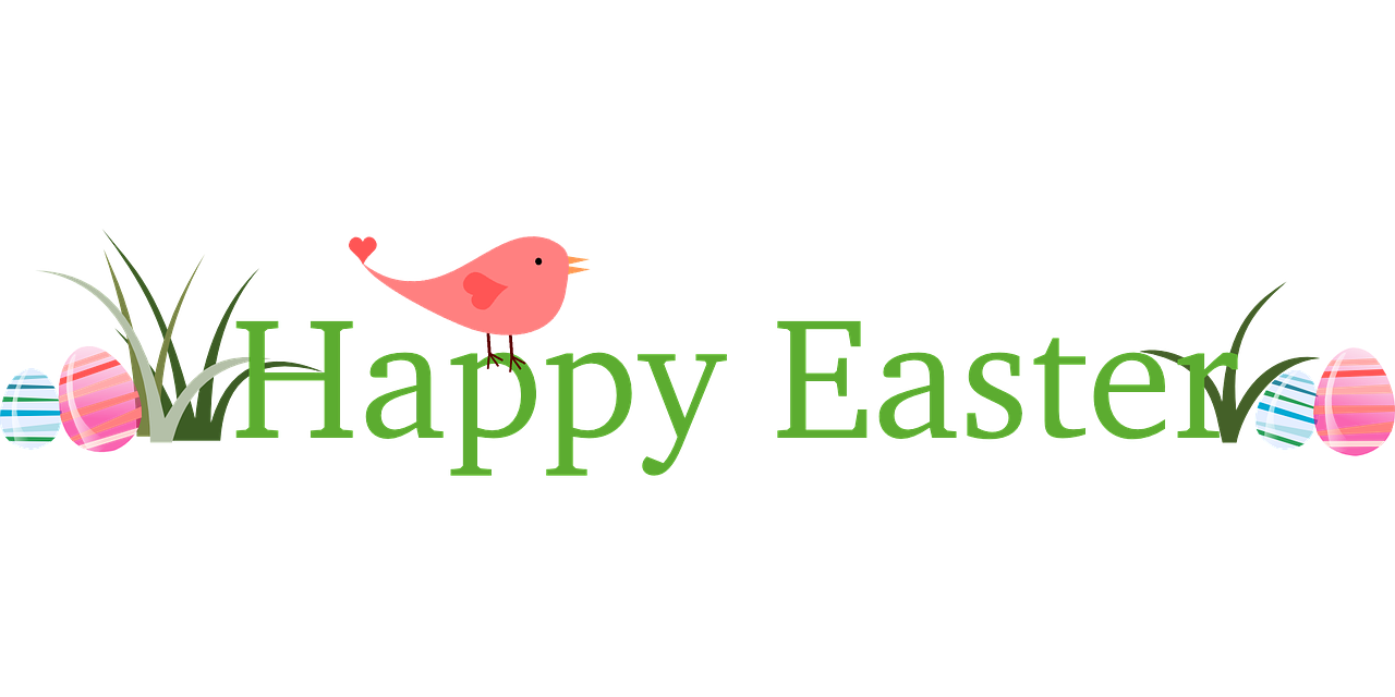 Easter Banner Png Pic (black, olive, salmon, green)