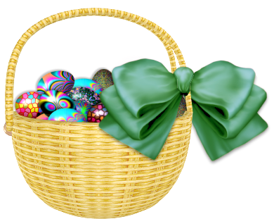 Easter Basket Bunny Free Png Image (indigo, white, black, lavender, silver)