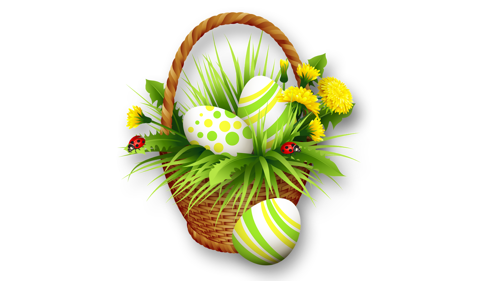 Easter Basket Bunny Png Clipart (black, white)