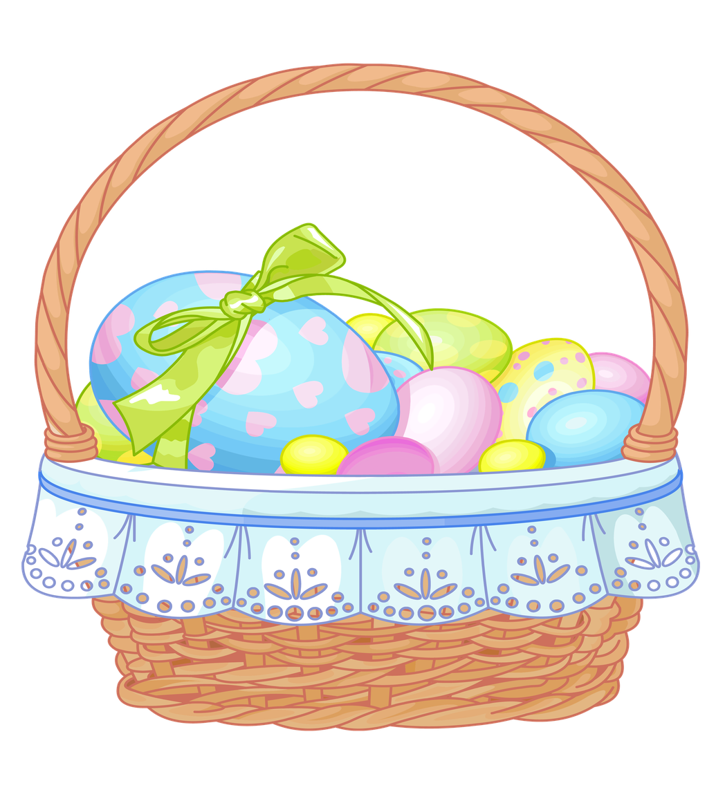 Easter Basket Bunny Png Pic (white, mint, black, lavender, salmon)