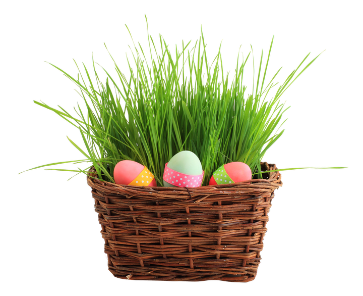 Easter Basket Png Transparent Picture (black, white)