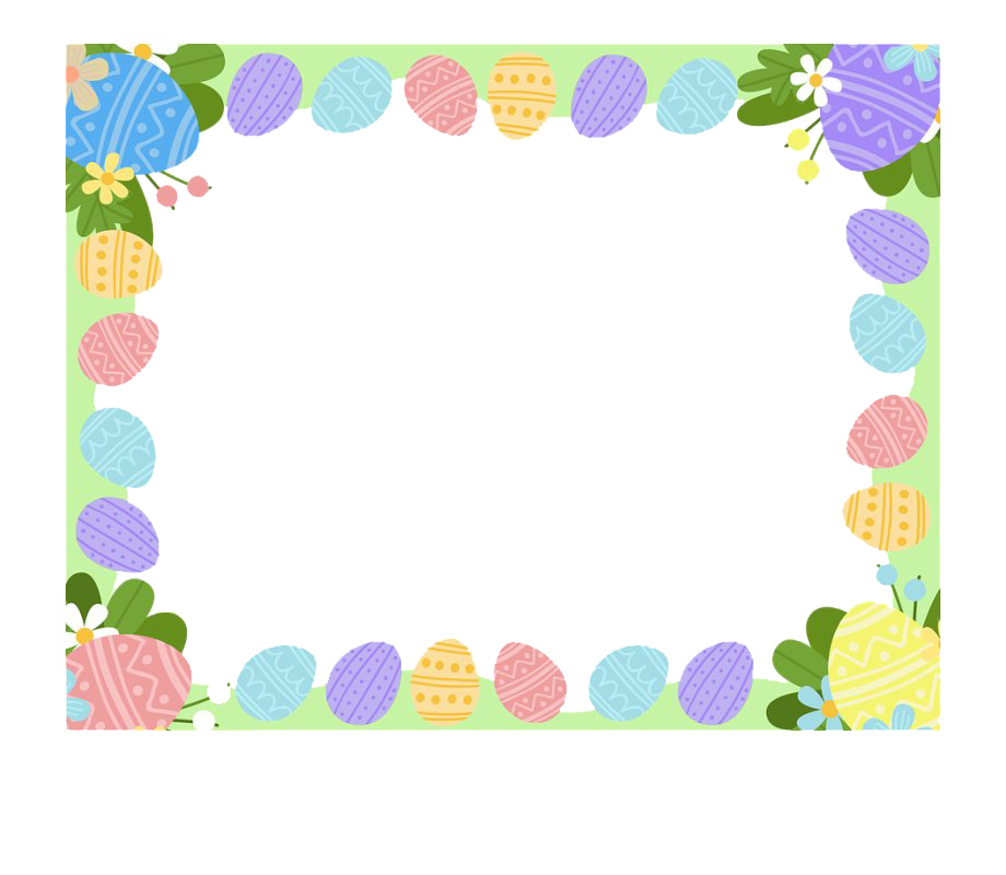 Easter Border Png Download Image (mint, beige, white, plum)