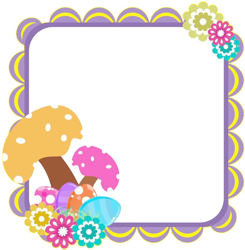 Easter Border Png Free Image (chocolate, indigo, black, salmon, violet)