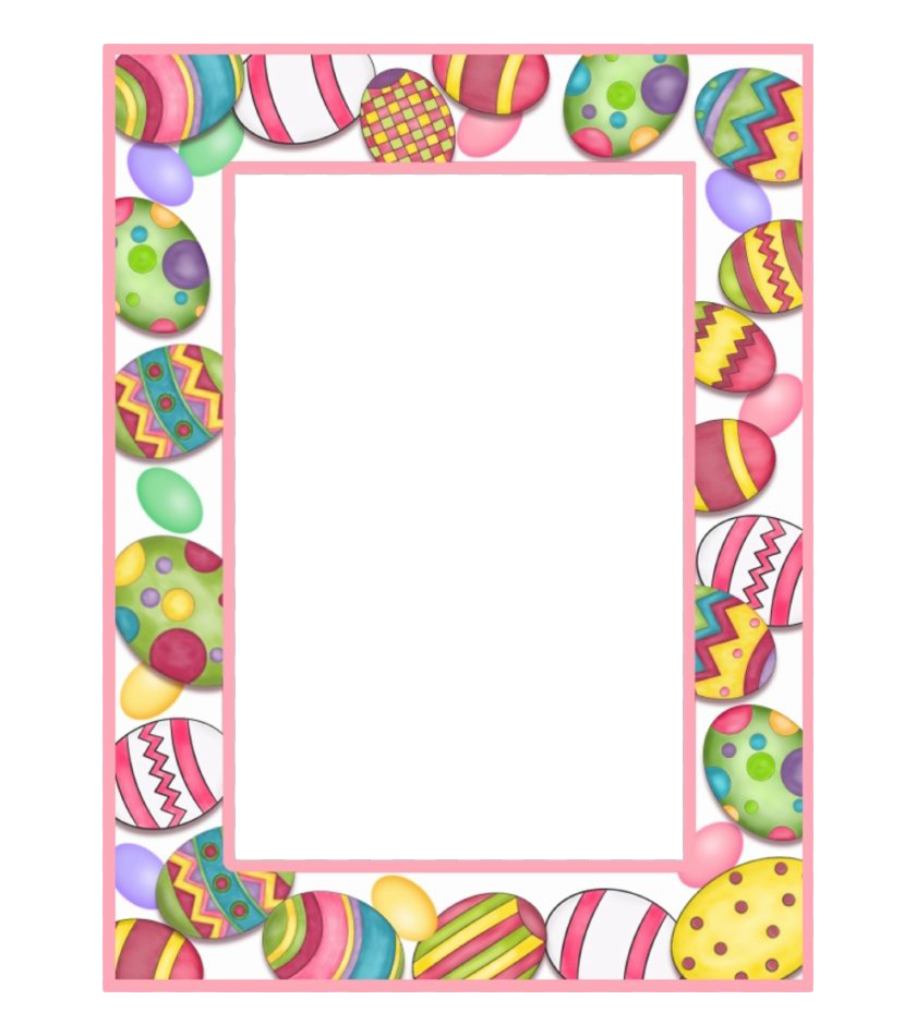 Easter Border Png Picture (white)