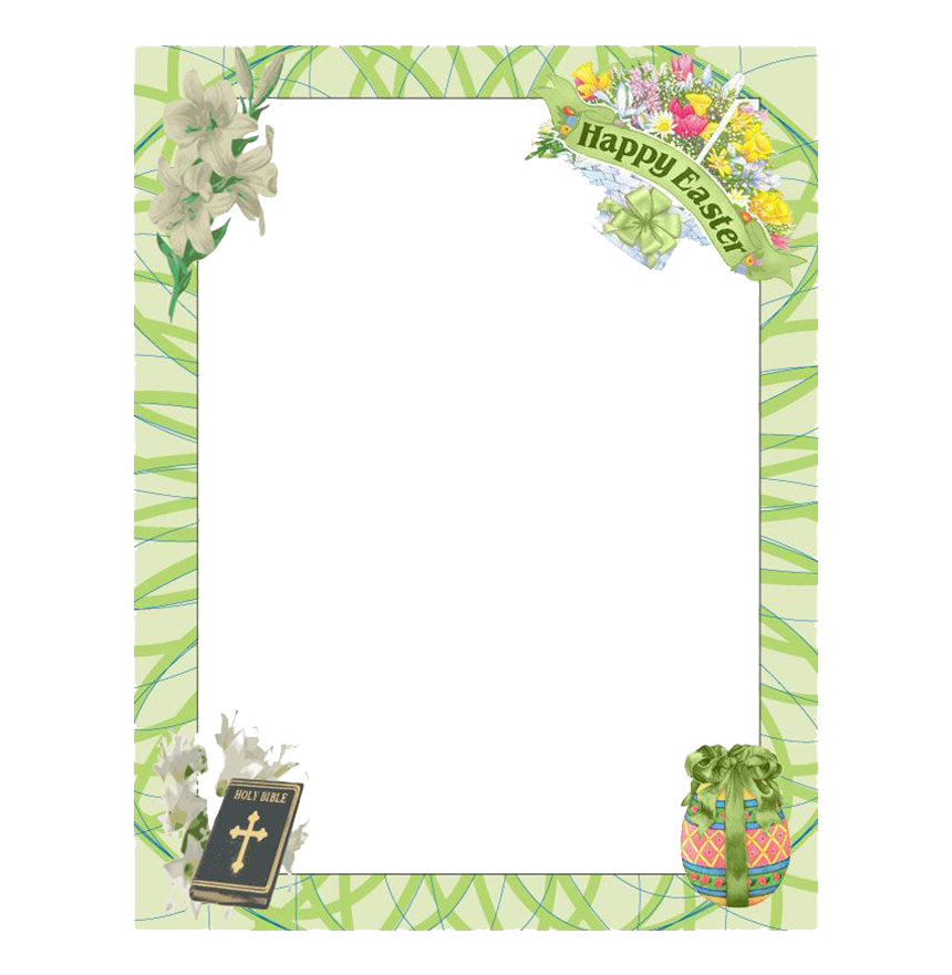 Easter Border Transparent (beige, white)