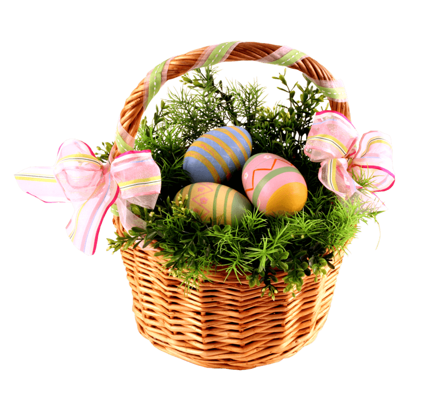 Easter Bucket Png Image (black, white)