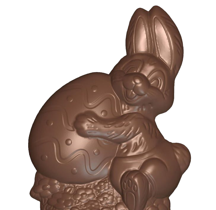 Easter Bunny Chocolate Download Png Image (olive, gray, white)