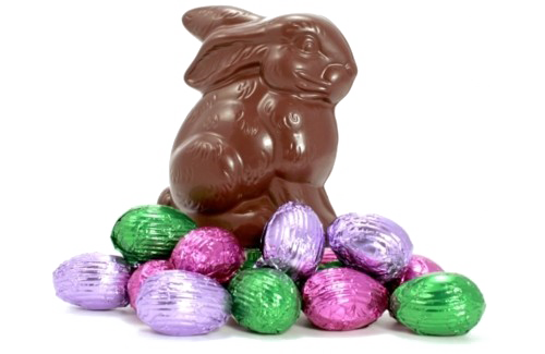 Easter Bunny Chocolate Png Photo (white)