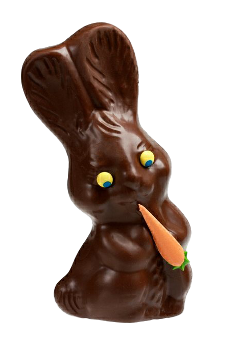 Easter Bunny Chocolate Png Transparent Image (black, white, maroon)