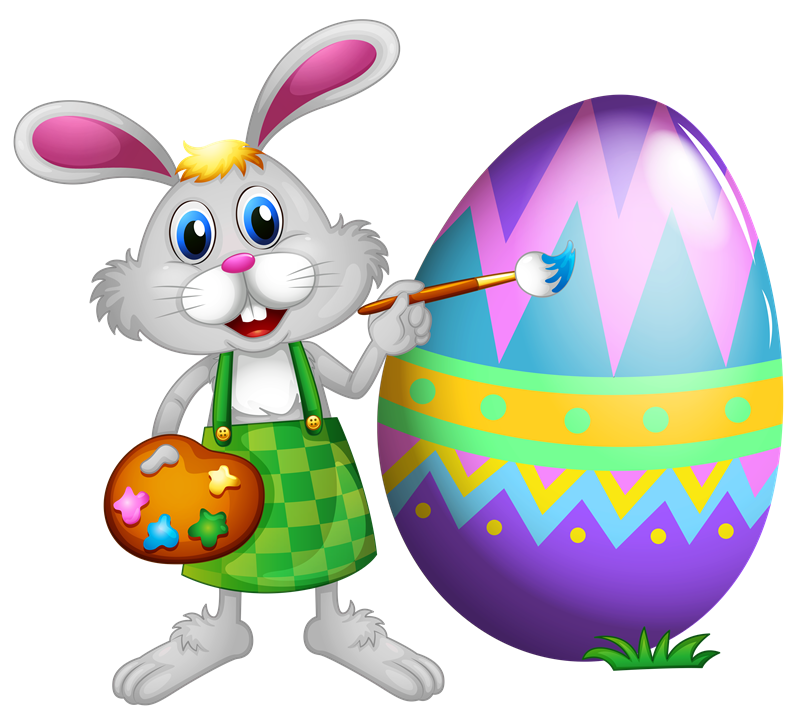 Easter Bunny Png Clipart (black, silver, white)