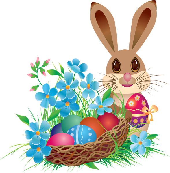 Easter Bunny Png Hd (olive, gray, white, salmon, pink)