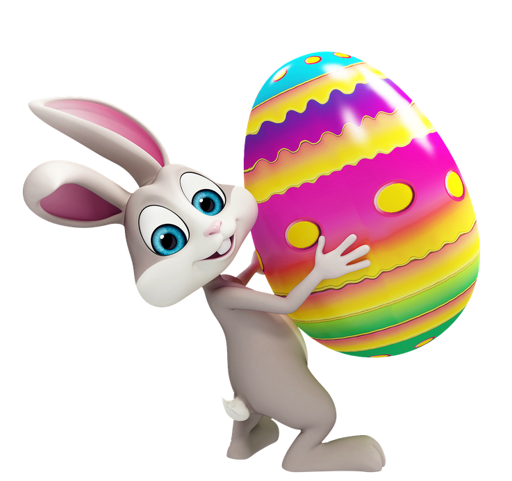 Easter Bunny Png Picture (black, gray, silver, white)