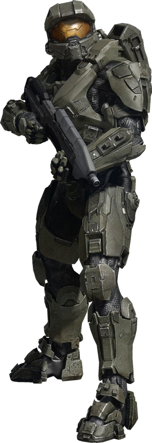 Master Chief Transparent Background (black)