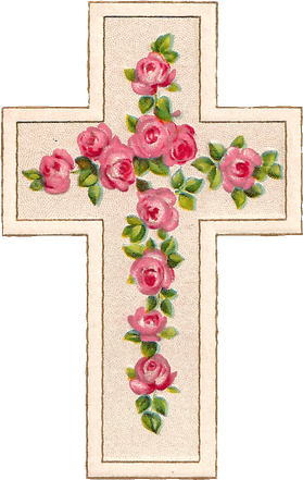 Easter Cross Png Clipart (black, beige)