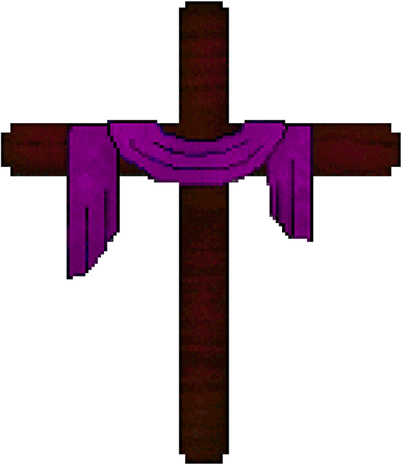 Easter Cross Png Isolated File (black, purple)