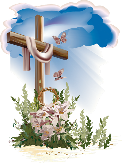 Easter Cross Png Isolated Photo (teal, lavender, silver, black, white)