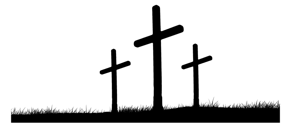 Easter Cross Vector Png Clipart (black)