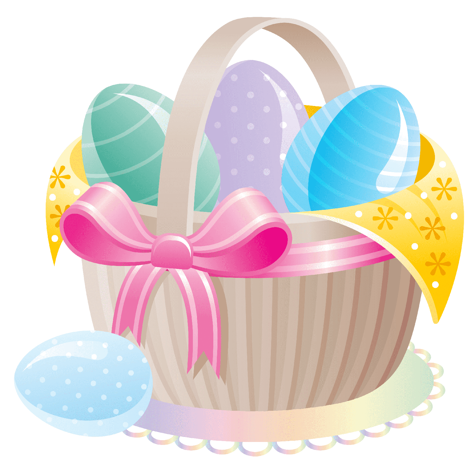 Easter Egg Basket Png Image (silver, gray, plum)