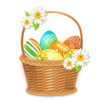 Easter Egg Basket Png Photos (salmon, black, chocolate, white)