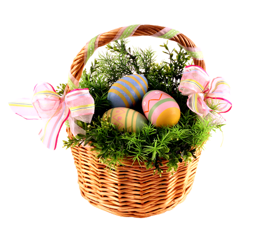 Easter Egg Basket Png Transparent Hd Photo (black, white)