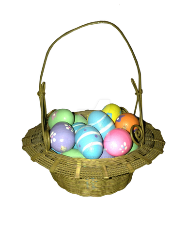 Easter Egg Basket Png Transparent (olive, black, white)