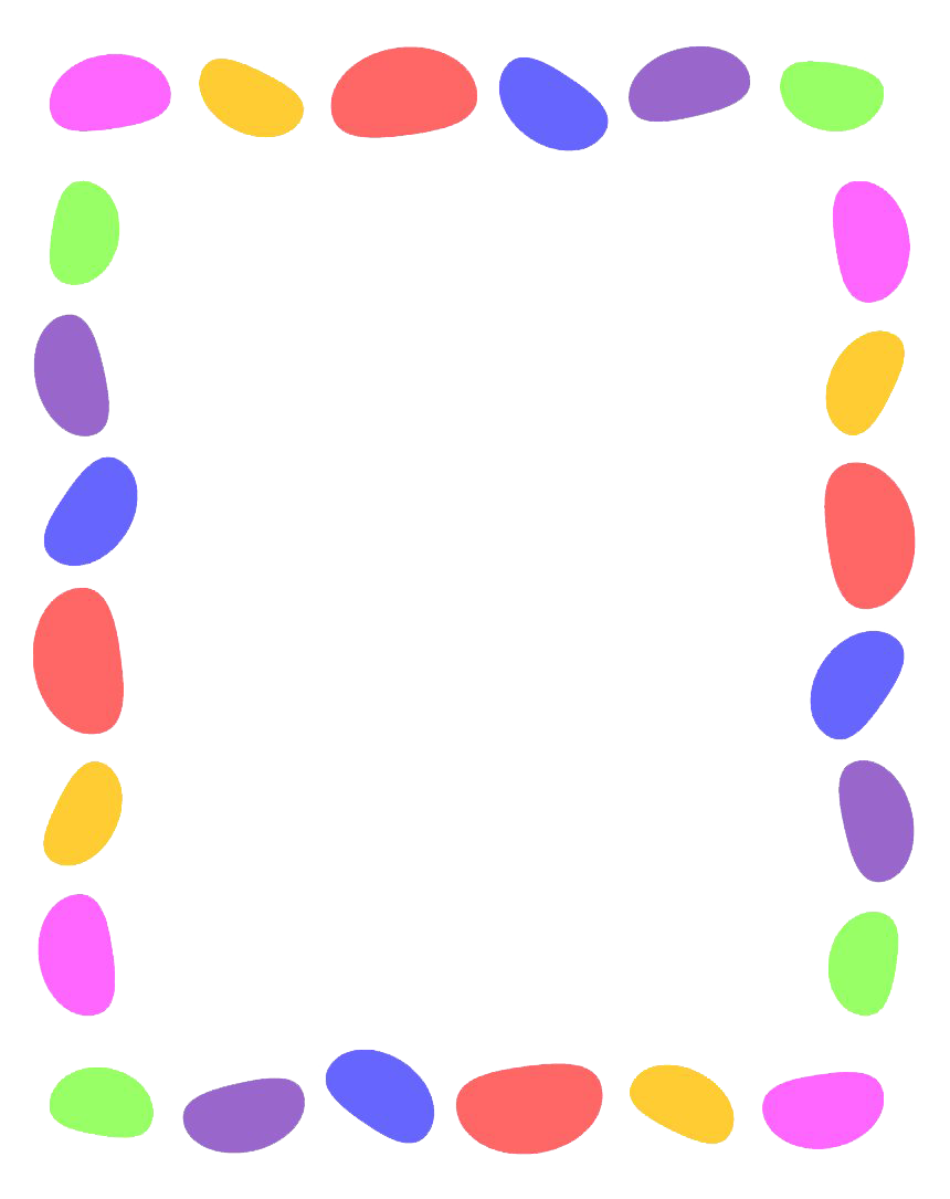 Easter Eggs Border Png File (gray, violet, salmon, white, mint)