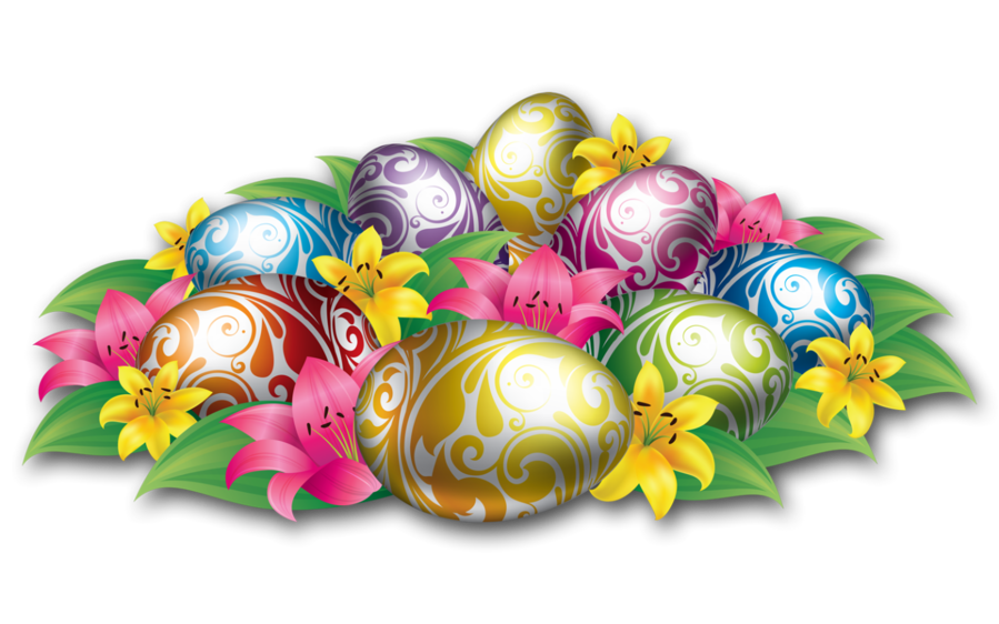 Easter Eggs Transparent (beige, black, white)