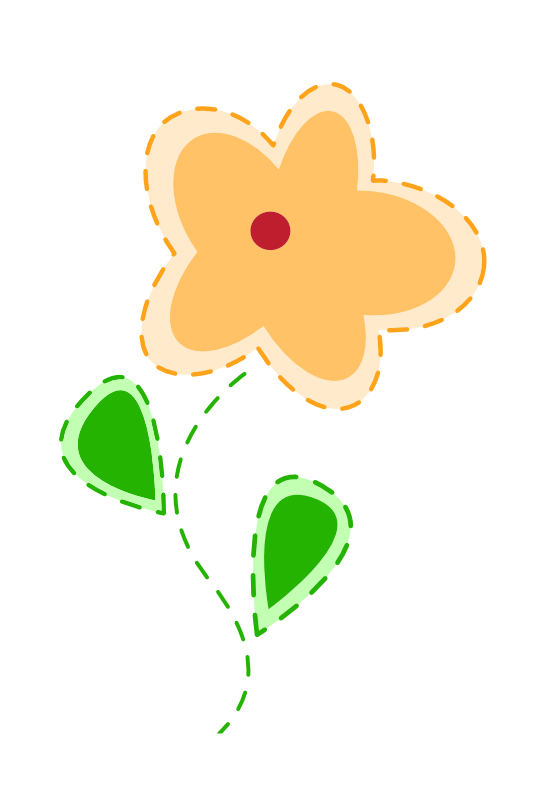 Easter Flower Png Image (beige, salmon, white, green)