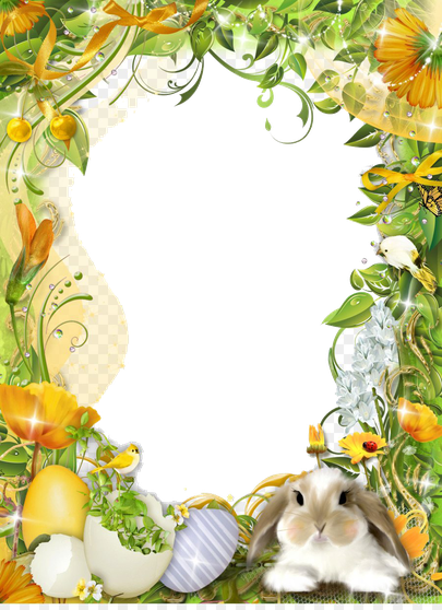 Easter Frame Background Png (orange, beige, black, gray, white)