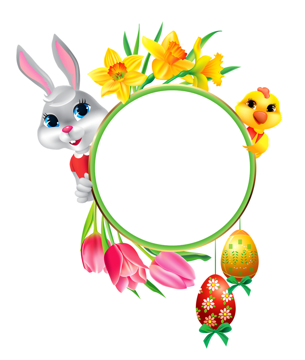 Easter Frame Png Free Download (black, silver, white)