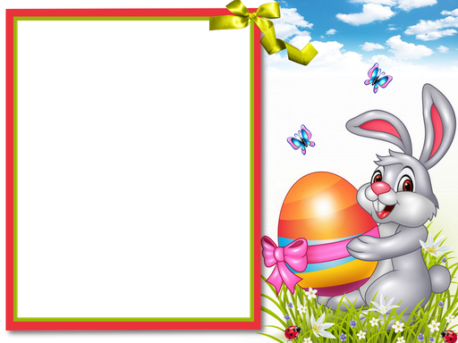 Easter Frame Png Image (olive, salmon, chocolate, white, black)