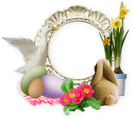 Easter Frame Png Photo (lavender, black, silver, beige)