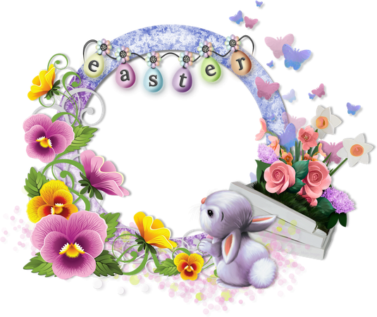 Easter Frame Png Picture (black, gray, silver, white)