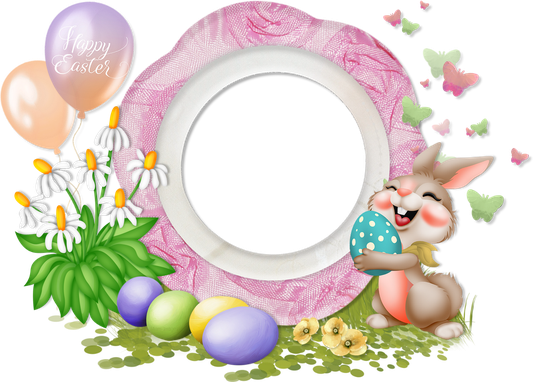 Easter Frame Png (lavender, gray, beige, black, silver)